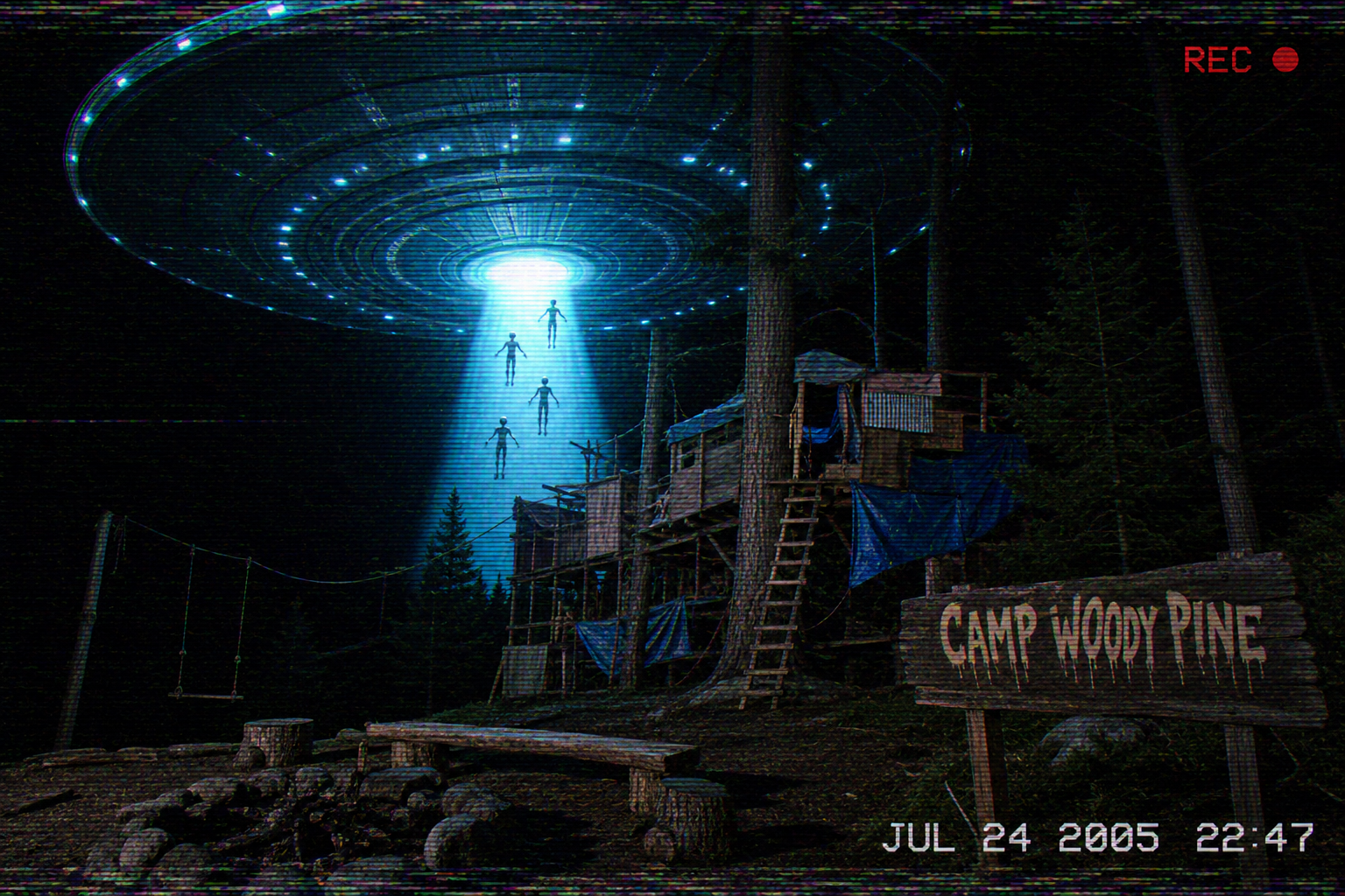 Recovered surveillance footage — Camp Woody Pine, 24 JUL 2005